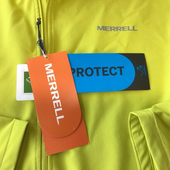 NWT Merrell Jacket Full Zip Softshell Yellow-Green Men's Medium - Picture 5 of 14